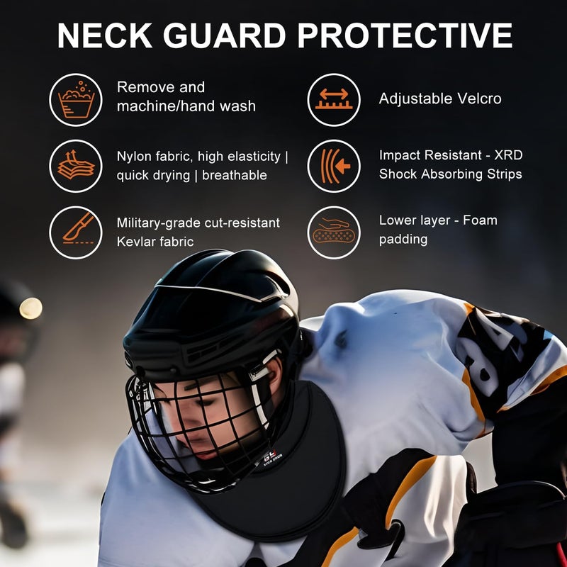 GY Hockey Neck Guard Senior Adult Ice Hockey Goalie Goalkeeper Throat Protector Equipment - Image 4